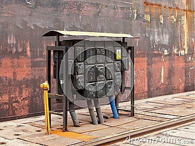 Electrical switching station Stock Photo