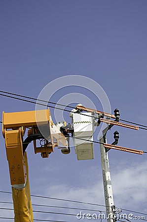 Electrical technician. Stock Photo