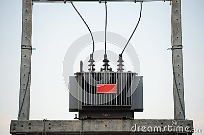 electrical transformer in data room Stock Photo