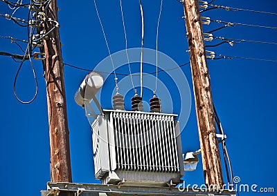 Electrical Transformer Stock Photo