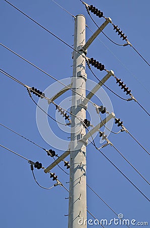 Electrical Utility Pole Stock Photo