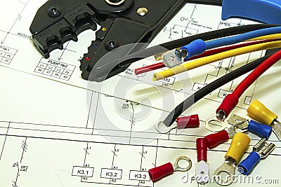 Electrical Wiring Stock Photo