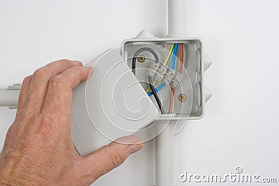 Electrical wiring Stock Photo