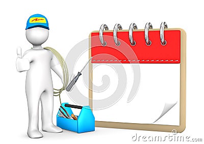 Electrician Notepad Stock Photo