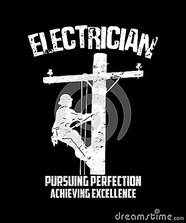 Electrician pursuing perfection graphic Stock Photo