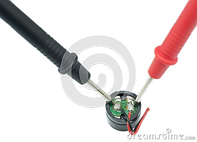 Electrician`s Probes Testing Component Stock Photo