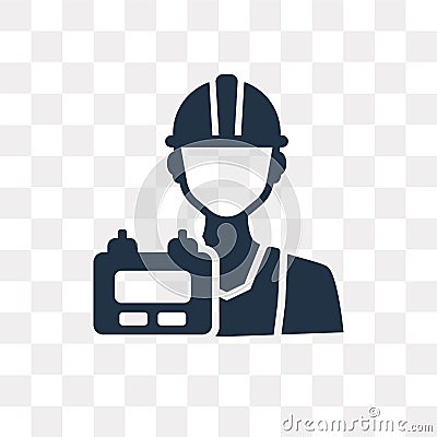 Electrician vector icon isolated on transparent background, Electrician transparency concept can be used web and mobile Vector Illustration