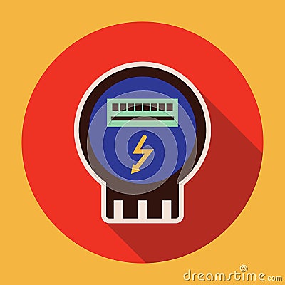 electricity digital meter. Vector illustration decorative design Vector Illustration