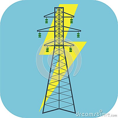 Electricity Flat Icon Vector Illustration