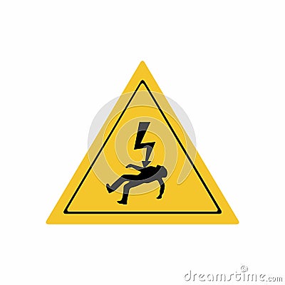 Electricity hazard sign vector design Vector Illustration