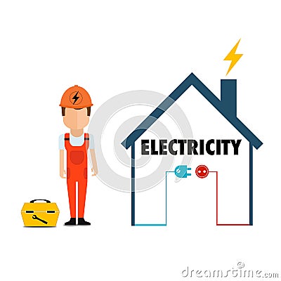 Electricity, high voltage super quality abstract business poster Stock Photo