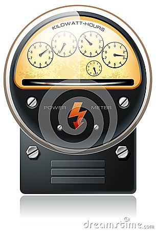 Electricity hydro power counter vector Vector Illustration