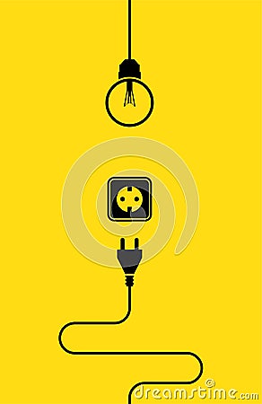 Electricity icon flat Vector Illustration