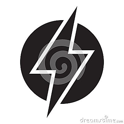 Electricity icon, vector Cartoon Illustration