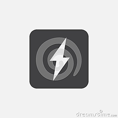 Electricity icon, vector logo, linear pictogram isolated on white, pixel perfect illustration. Vector Illustration