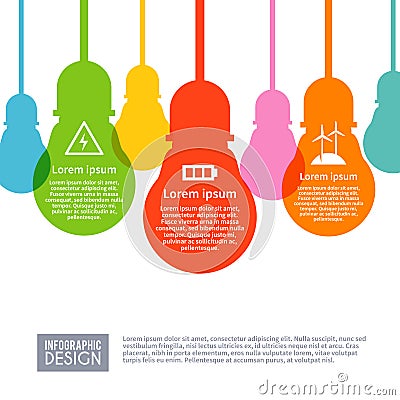 Electricity Infographics Set Vector Illustration