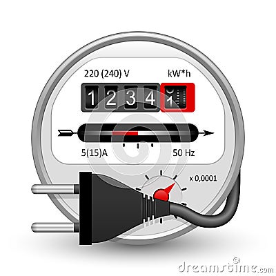 Electricity meter icon Vector Illustration