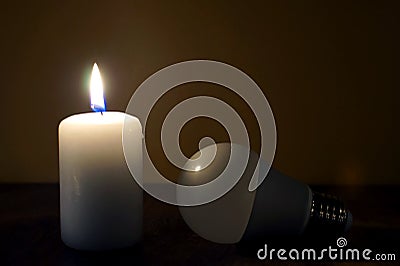 Electricity missing. Blackout Stock Photo