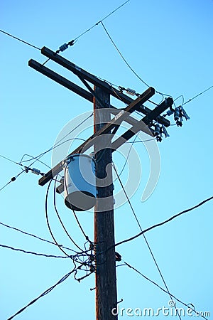 Electricity Post Stock Photo