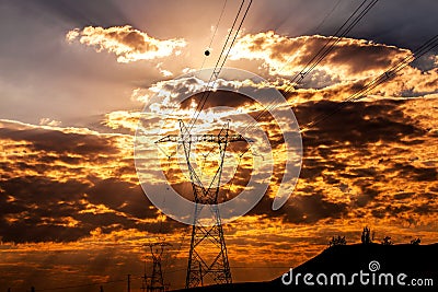 Electricity Power Distribution Stock Photo