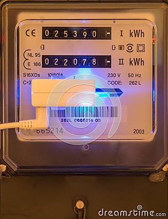 Electricity power meter Stock Photo