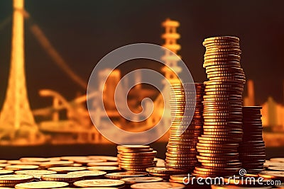 Electricity Prices Background and Household Expenses (AI Generated) Stock Photo