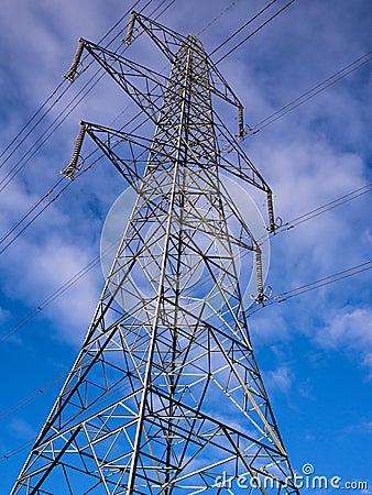 Electricity Pylon Tower Stock Photo