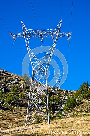 Electricity pylons. Stock Photo