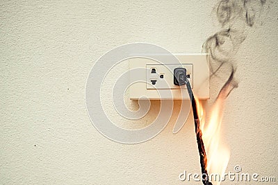 Electricity short circuit Stock Photo