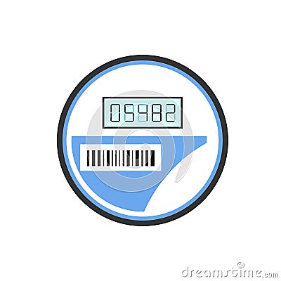 Electricity smart meter icon Vector Illustration