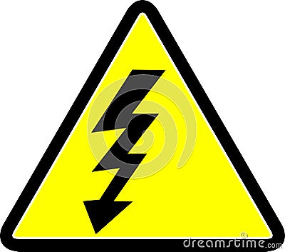 Electricity warning symbol Stock Photo