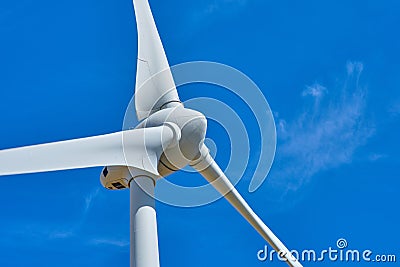 Electricity wind generators at Fehmarn island. Renewable energy and environment concept Stock Photo