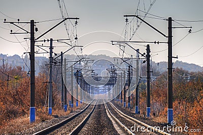 Electrified railways Stock Photo