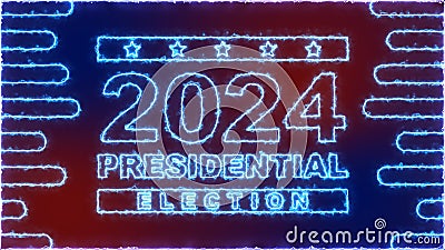 Electrify animation of presidential election in 2024, Trump Vs Biden with Republican and Democratic party Stock Photo