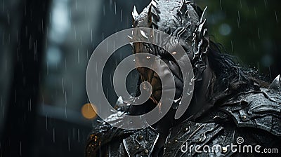 Electrifying cyberbionic gargoyles over NYC. Created with Generative AI Stock Photo