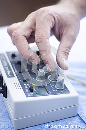 Electroacupunture acupunture machine Stock Photo