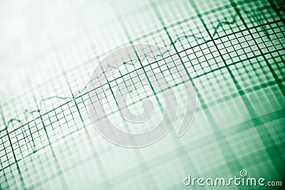 Electrocardiogram close up Stock Photo