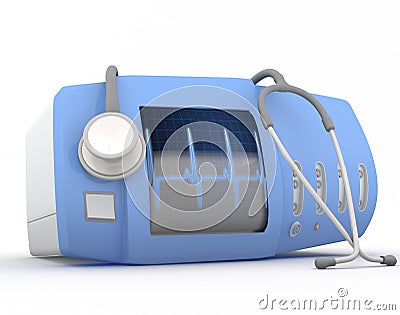 Electrocardiogram device Stock Photo