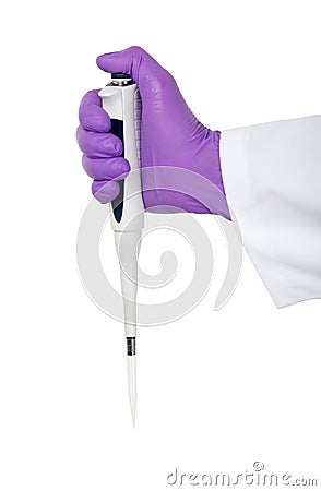 Electronic automatic pipette Stock Photo