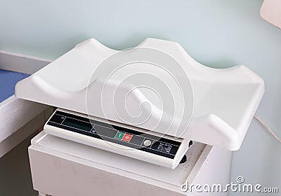 Electronic baby scale Stock Photo