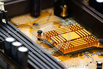 Electronic board detail on a chip Stock Photo