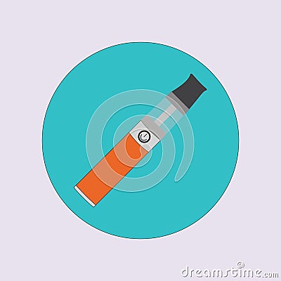 Electronic cigarette vaping, vapor,health medical simple flat vector Vector Illustration