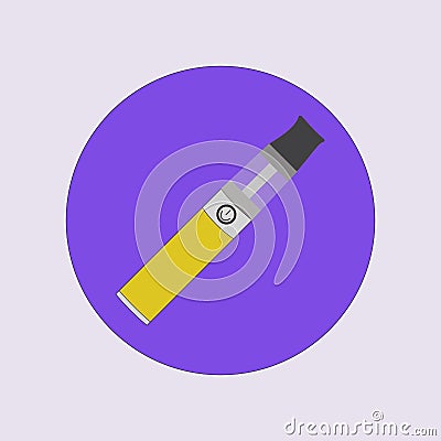 Electronic cigarette vaping, vapor,health medical simple flat vector Vector Illustration