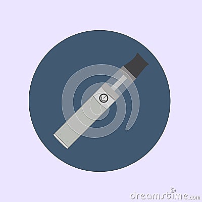 Electronic cigarette vaping, vapor,health medical simple flat vector Vector Illustration