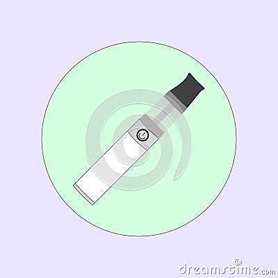 Electronic cigarette vaping, vapor,health medical simple flat vector Vector Illustration