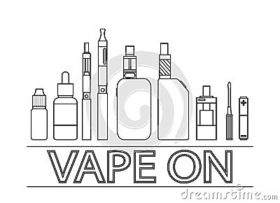 Electronic cigarette. Vector Illustration