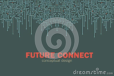 Electronic circuit background. Spu. Circuit lines design. Future concept Vector Illustration