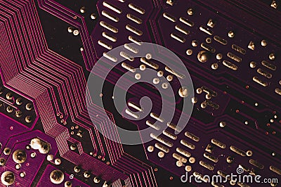 Electronic circuit board abstract background. computer hardware. motherboard close up. micro elements of computer. Intelligent Stock Photo