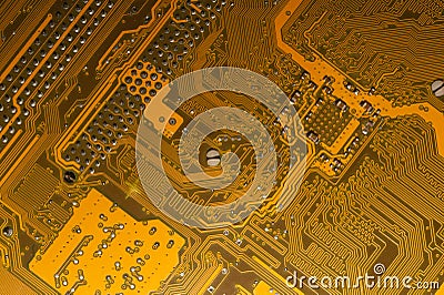 Electronic circuit board abstract background. computer hardware. motherboard close up. micro elements of computer. Intelligent Stock Photo