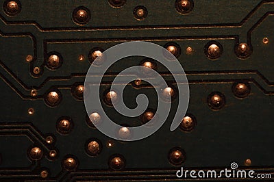 Electronic circuit board abstract background. computer motherboard close up. micro elements of computer. Intelligent technology Stock Photo